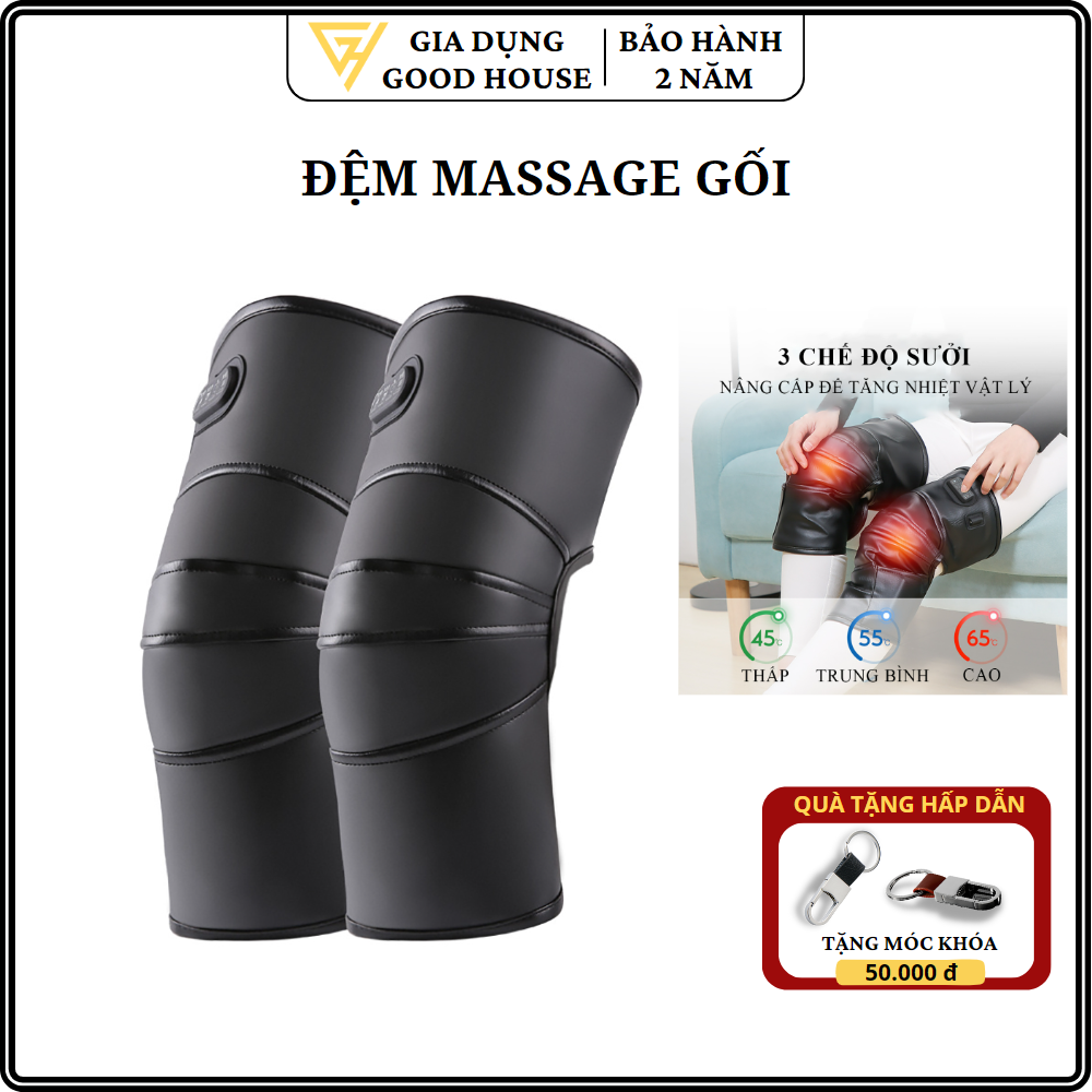 Máy massage đầu gối hồng ngoại vật lý trị liệu, 3 chế độ sưởi ấm, 3 chế độ massage kết hợp cùng thảo dược hỗ trợ điều trị chấn thương xương khớp an toàn và hiệu quả. Bảo hành 2 năm lỗi 1 đổi 1 trong 7 ngày