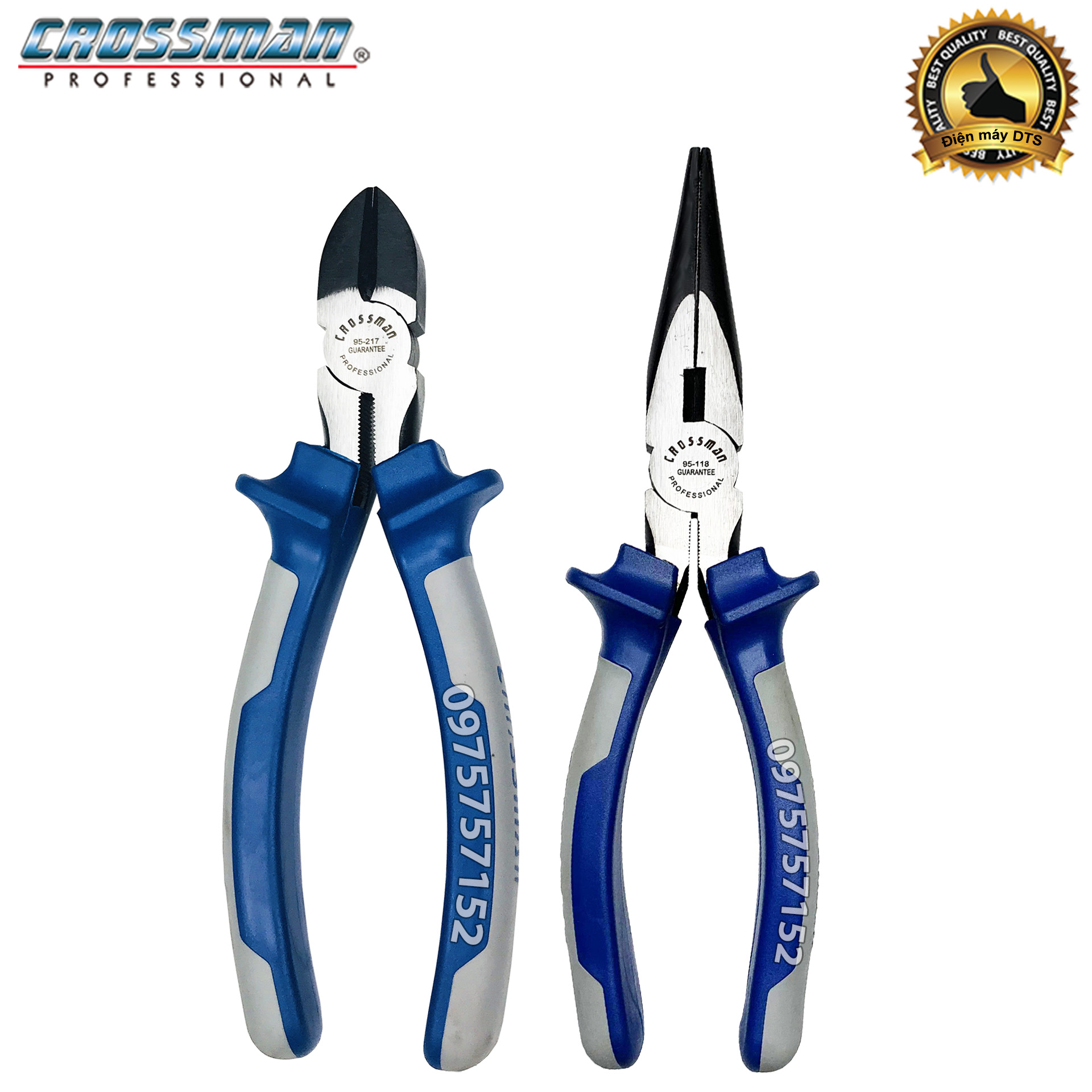 Bộ kìm cắt, kìm mỏ nhọn crossman u.s.a guarantee 8inch/ 200mm