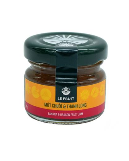 Mứt chuối & thanh long từ trái cây tươi le fruit 30g