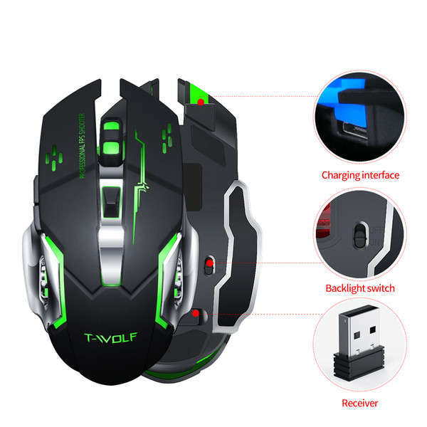 Chuột không dây chuyên game mouse không dây twolf q13 chuột cao cấp dành cho game thủ