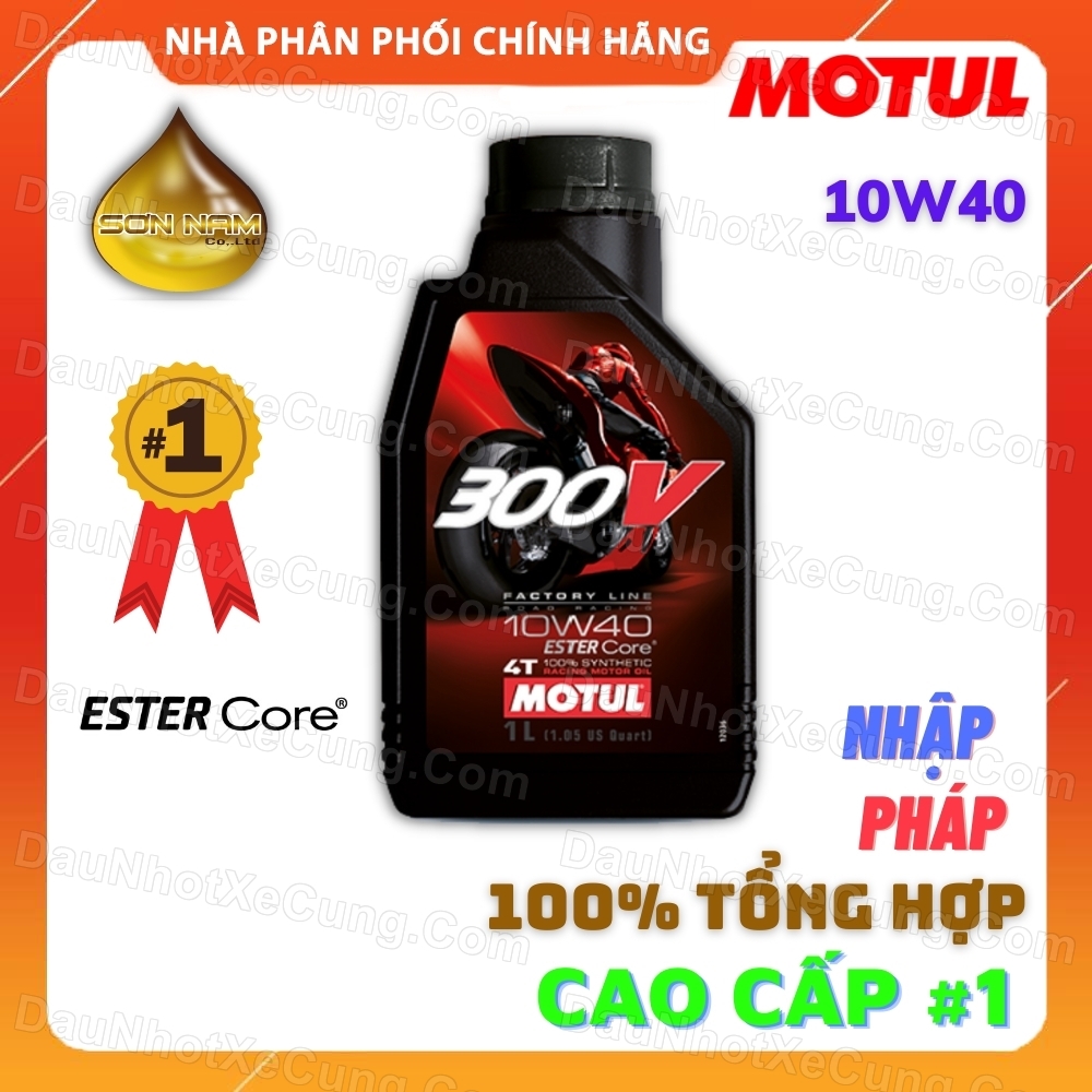 Nhớt Motul 300V 4T factory line 10W40 1 lit nhập pháp
