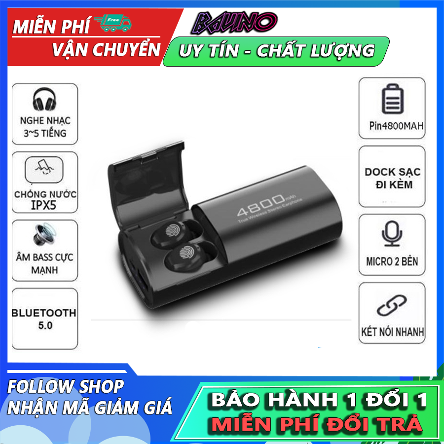 Tai Nghe Bluetooth 5.0 F9-S11 TWS .Phiên Bản Cảm Ứng Loại Mới Cao Cấp. Tai Nghe Pin Trâu 4800 mAh Kiêm Sạc Dự Phòng . Tai Nghe Loại Mới Tại BAVINO . [ Bảo Hành Đổi Trả Miễn Phí Tại BAVINO ]