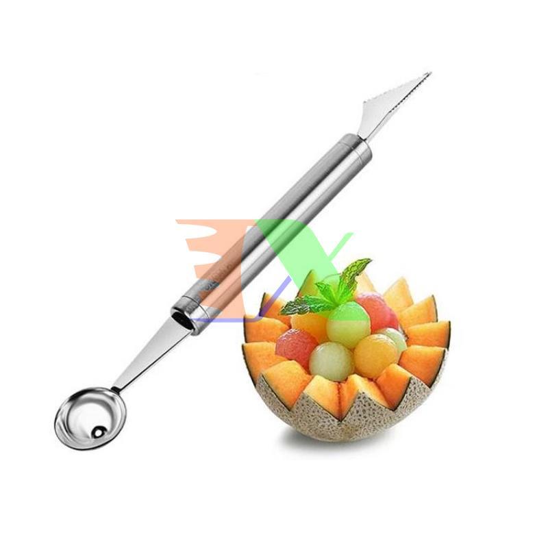 Dụng cụ cắt tỉa trái cây, củ quả đa năng (2 trong 1), Dao cắt tỉa hoa quả, dụng cụ tỉa dưa hấu, Dụng cụ tỉa rau củ
