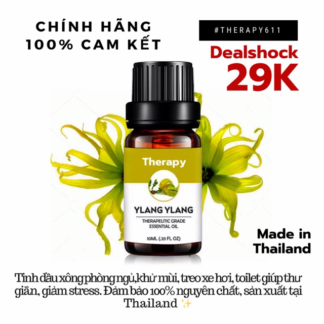 Tinh dầu nguyên chất ngọc lan tây - ylang ylang 10ml