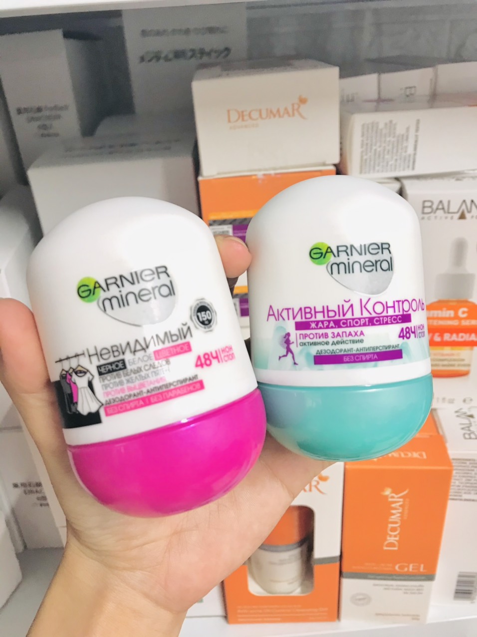 Lăn khử mùi diệt khuẩn garnier mineral bảo vệ 48h - hàng nga