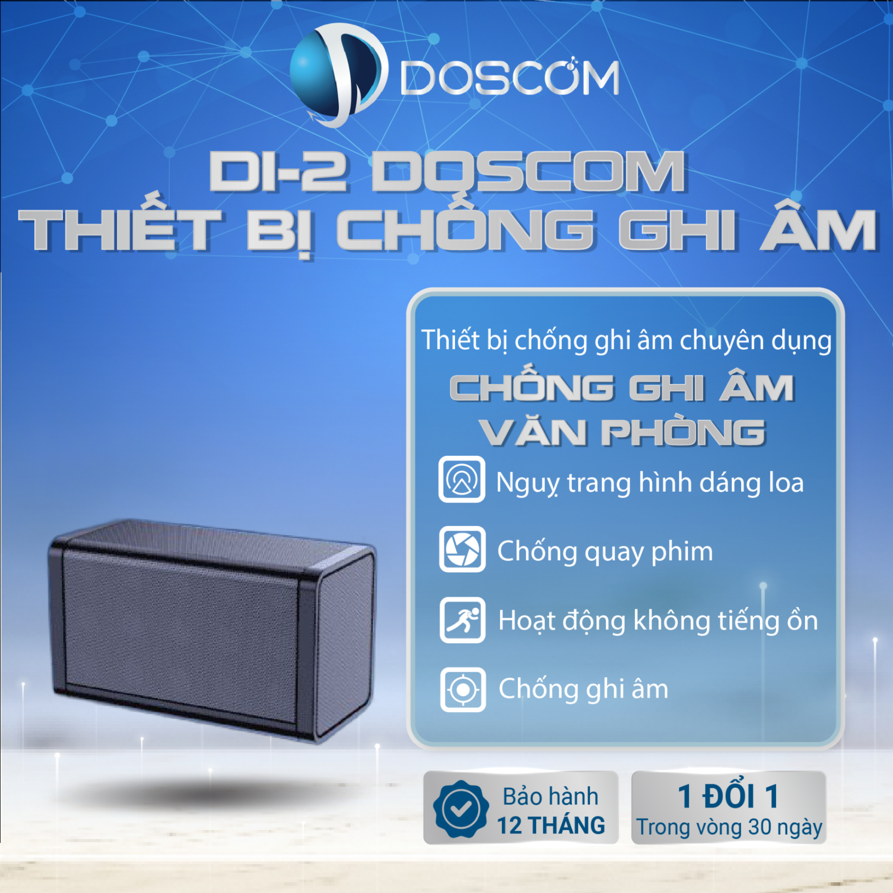 Thiết bị chống ghi âm doscom di2 - đồ dùng công nghệ chống theo dõi hiệu quả