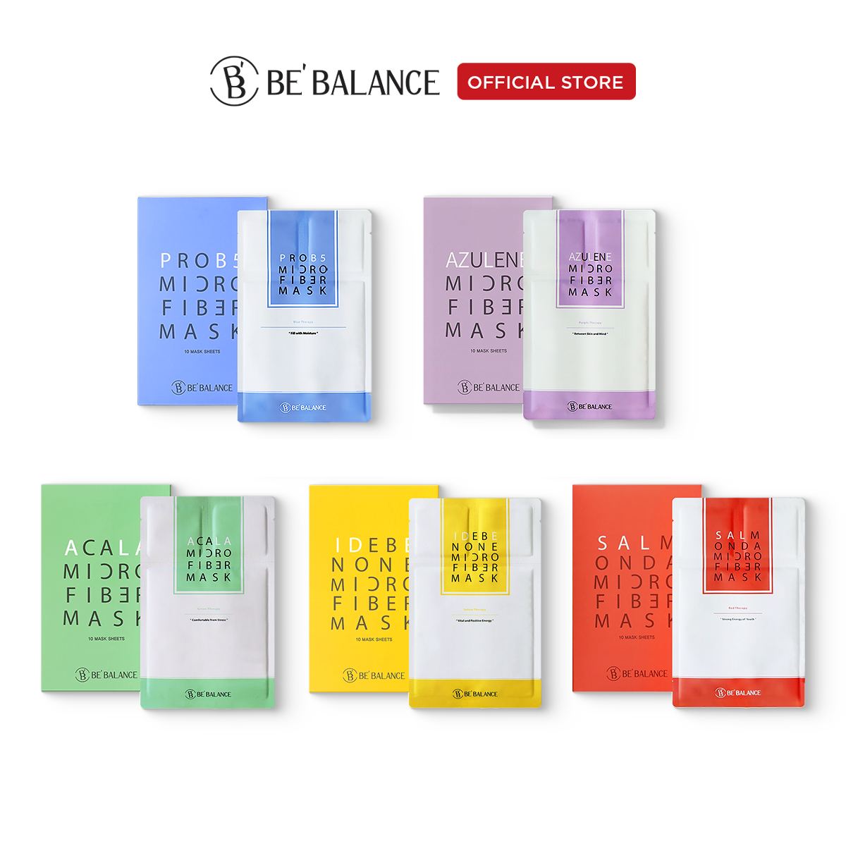 Mix 10 miếng mặt nạ vải vi sợi micro fiber mask bebalance 3in1