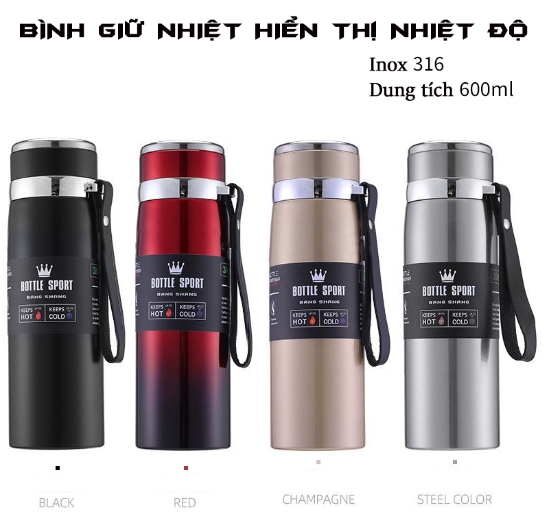 [Hcm_bsci] 316 capacity 600ml stainless steel quality temperature display thermos bottle-atdssolutions