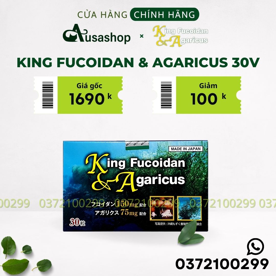 King Fucoidan & Agaricus 30 Viên 120 Viên
