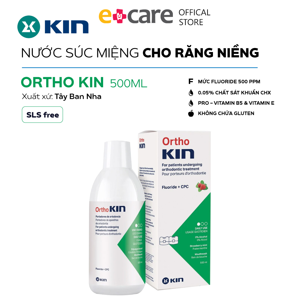 Nước súc miệng cho răng niềng Ortho Kin 500ml