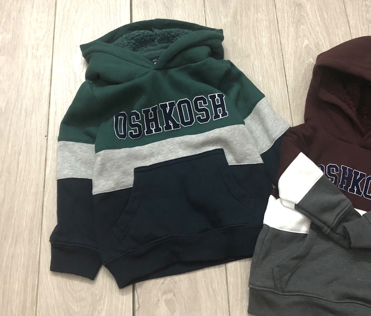 Áo nỉ bông hiệu oshkosh dư xịn cho bé trai 6m-14 tuổi