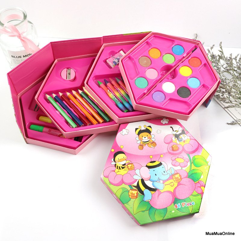 [HCM]HỘP BÚT CHÌ MÀU 3 TẦNG CÓ THỂ XOAY VỚI HOẠ TIẾT HỌAT HÌNH DỄ THƯƠNG GIÚP BÉ SÁNG TẠO HƠN KHI VẼ TRANH