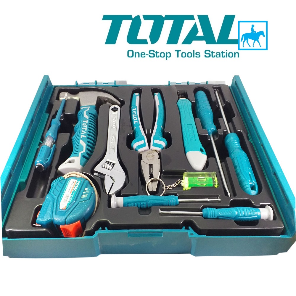 Bộ dụng cụ 11 món tiện ích gia đình trong hộp nhựa TOTAL THKTV02H111