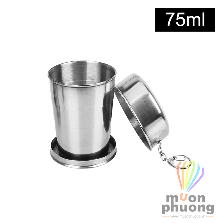 Ly xếp inox ly inox xếp gọn bỏ túi du lịch dã ngoại - muôn phương shop