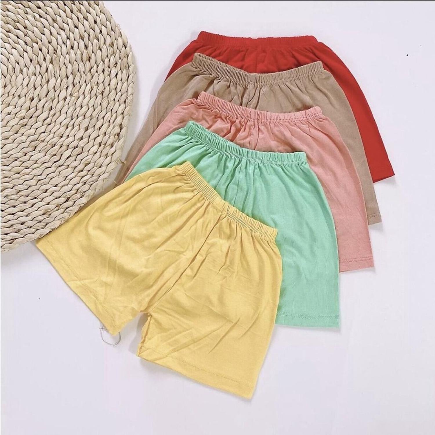 Quần short nữ màu trơn Q032 quần đùi nữ chất thun thể thao dày dặn cạp chun ống rộng