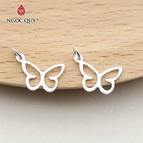 Charm bạc s925 hình bươm bướm treo size 8x12mm