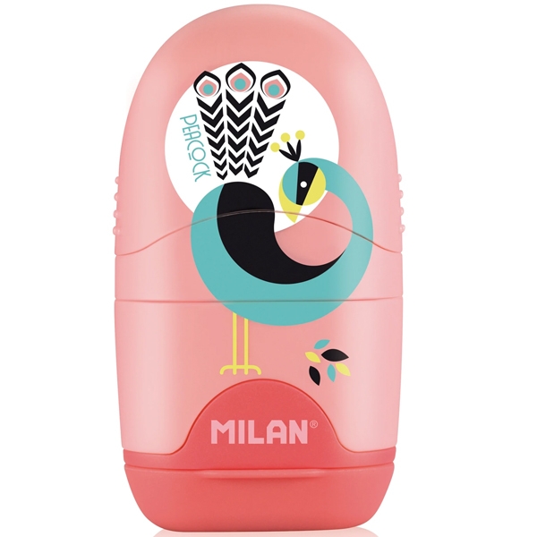 Gôm + Chuốt Chì Milan Capsule Peacock 4701116PCK - Màu Hồng