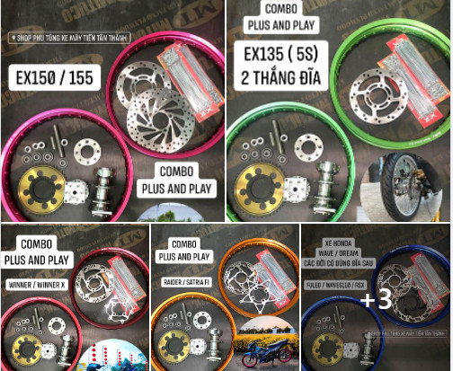 Đùm drag / căm / niềng nhôm winner - sonic - exciter- raider satria