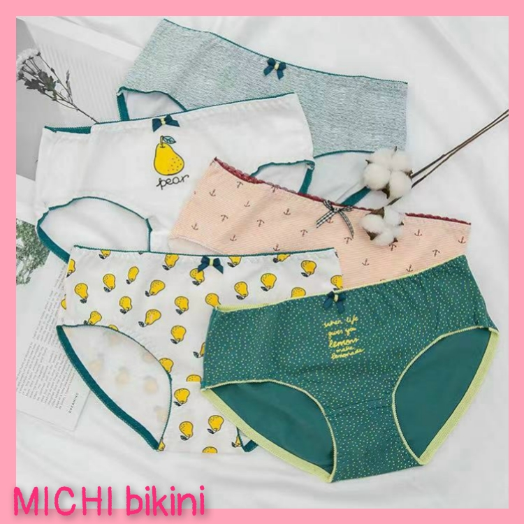 Combo 5 quần lót cotton cute kháng khuẩn mi866