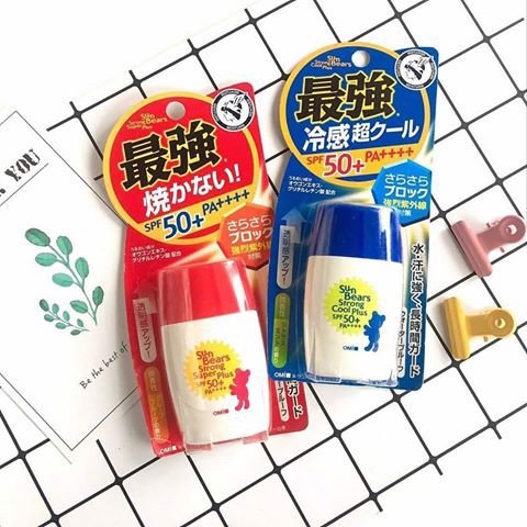 Kem Chống Nắng Omi Sun Bear - Kem chống nắng cho em bé Omi Sun Bears - Kem Chống Nắng Nhật Bản 30g SPF50+ PA++++, Kem Chống Nắng cho da dầu mụn, nâng tone - Kem Chống Nắng Omi Sun Bear Nhật Bản