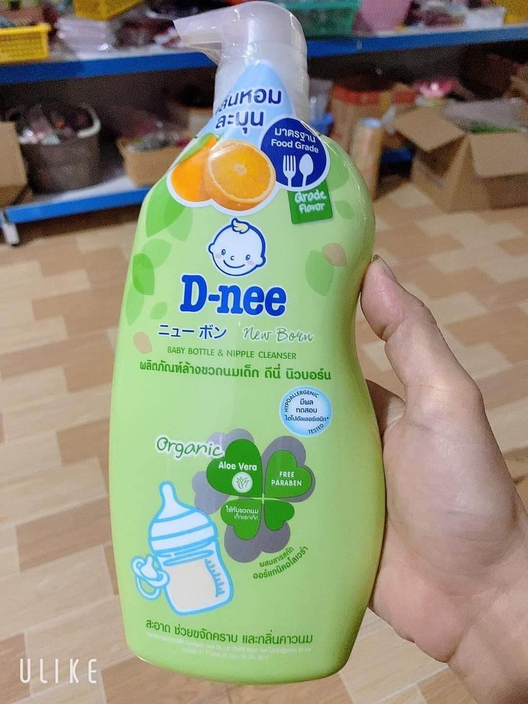 Nước Rửa Bình Sữa Dnee Organic Cho Bé Hàng Thái Lan Chai 620ml  Mẫu mới