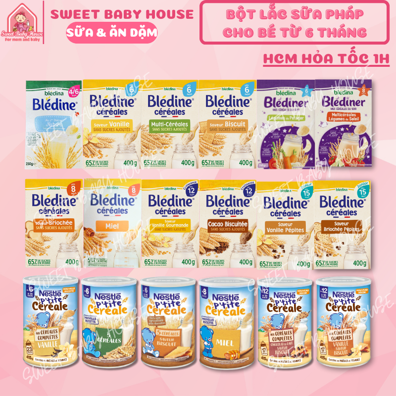 Bột lắc sữa Bledina Pháp 400g cho bé từ 4 tháng. Date 6/2025 - Sweet Baby House
