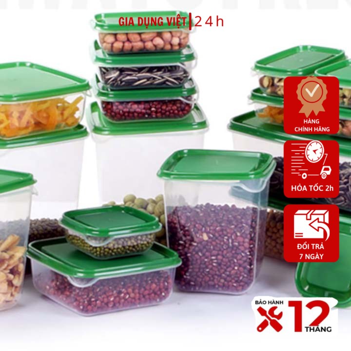 Bộ hộp 17 món đựng thực phẩm cao cấp tiện lợi - set hộp đựng đồ tủ lạnh đa năng 17 món