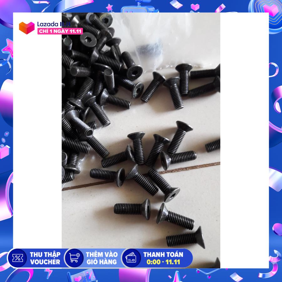 [PHỤ KIỆN THÙNG LOA] ỐC LỤC GIÁC 8LY DÀI 2,5CM MÀU ĐEN 30 CON