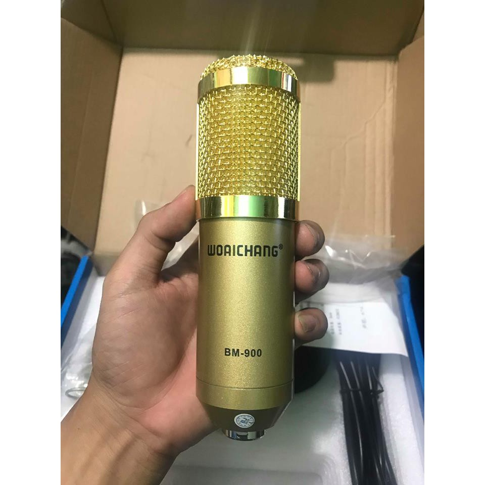 Micro thu âm  BM900 tặng chống sốc nhựa cao cấp Hát Karaoke, Thu Âm Cực Tốt chuyên nghiệp bắt âm tốt nhẹ âm vang trong siêu hay âm thanh chuẩn phòng thu