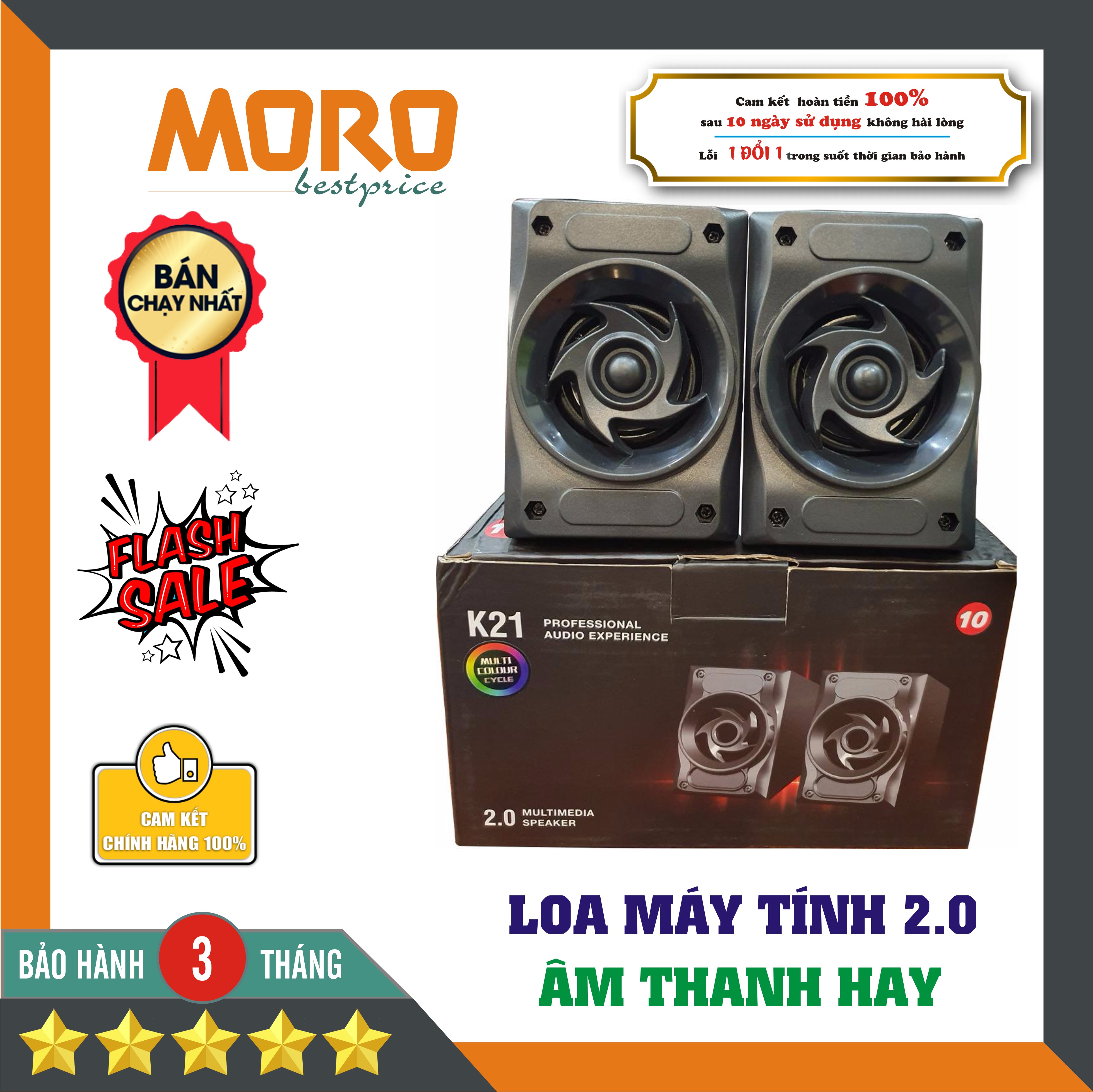 Loa máy tính 2.0 Multimedia Speaker K21
