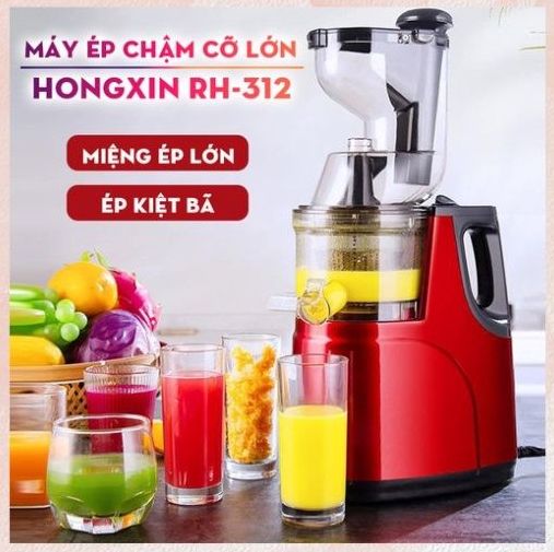 Máy ép chậm hoa quả hongxin rh-312 công suất 150w máy ép trái cây giữ 95% lượng nước bảo hành 12 tháng