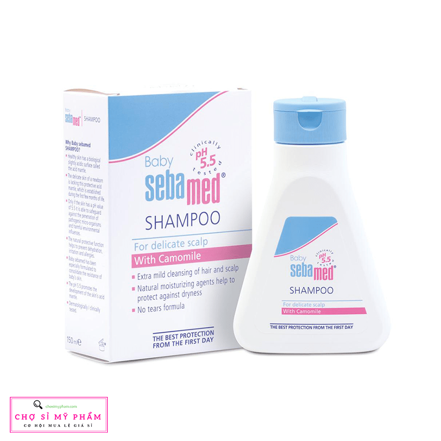 Dầu gội dịu nhẹ không cay mắt bé Sebamed pH5.5 Baby Childrens Shampoo 150ml