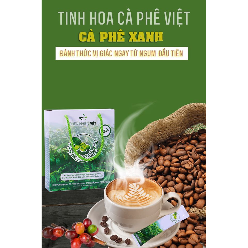 CÀ PHÊ XANH GIẢM CÂN (HỘP 30 GÓI ) - GIẢM CÂN AN TOÀN