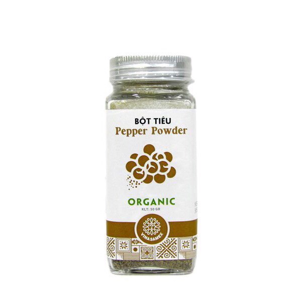 Bột tiêu đen hữu cơ Vinasamex/ Farmers Organic Black Pepper Powder 50g