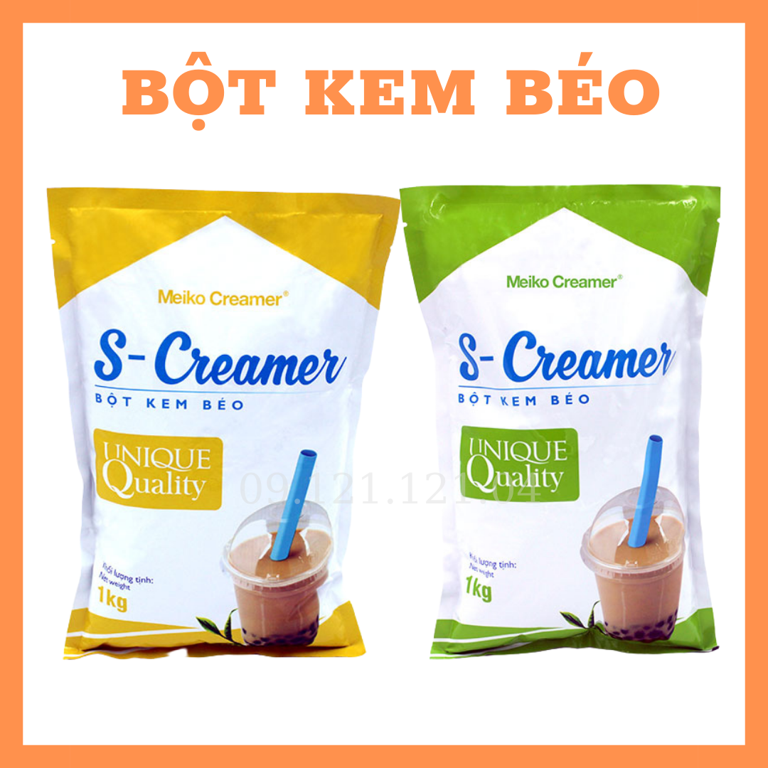 Bột Kem Béo S-Creamer nhãn xanh/nhãn vàng/nguyên liệu làm trà sữa