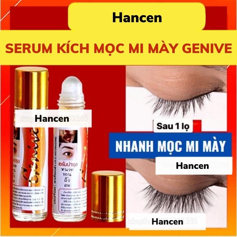 Serum mọc dày mi, lông mày, râu genive 8ml