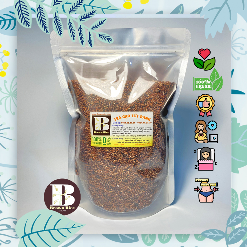 Trà gạo lứt giảm cân Brown Rice 800gr RANG TAY THỰC DƯỠNG