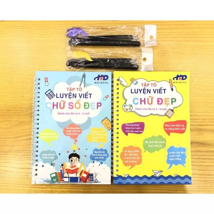 Set 2 vở tô màu thần kì tự xoá hàng việt nam