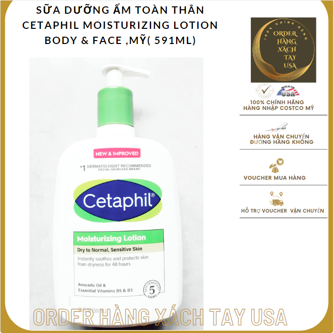Sữa Dưỡng ẩm toàn thân Cetaphil Moisturizing Lotion Body & Face ,Mỹ( 591ml)