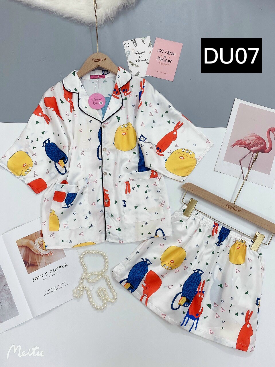 [HCM]Set Đồ Bộ Pizama Nữ Đùi Ngắn Mặc Nhà Hàng Satin Cao Cấp Chuẩn HotGirl Hàng Bán Shop Cực Đẹp- Kèm Hình Chụp Thật