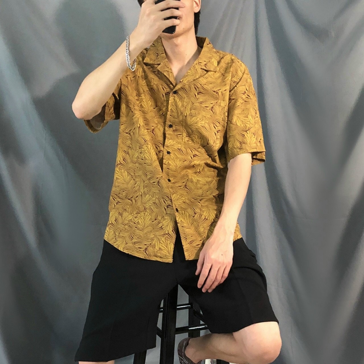 Áo sơ mi nam voan lụa cao cấp in hình họa tiết nổi bật độc đáo cá tính