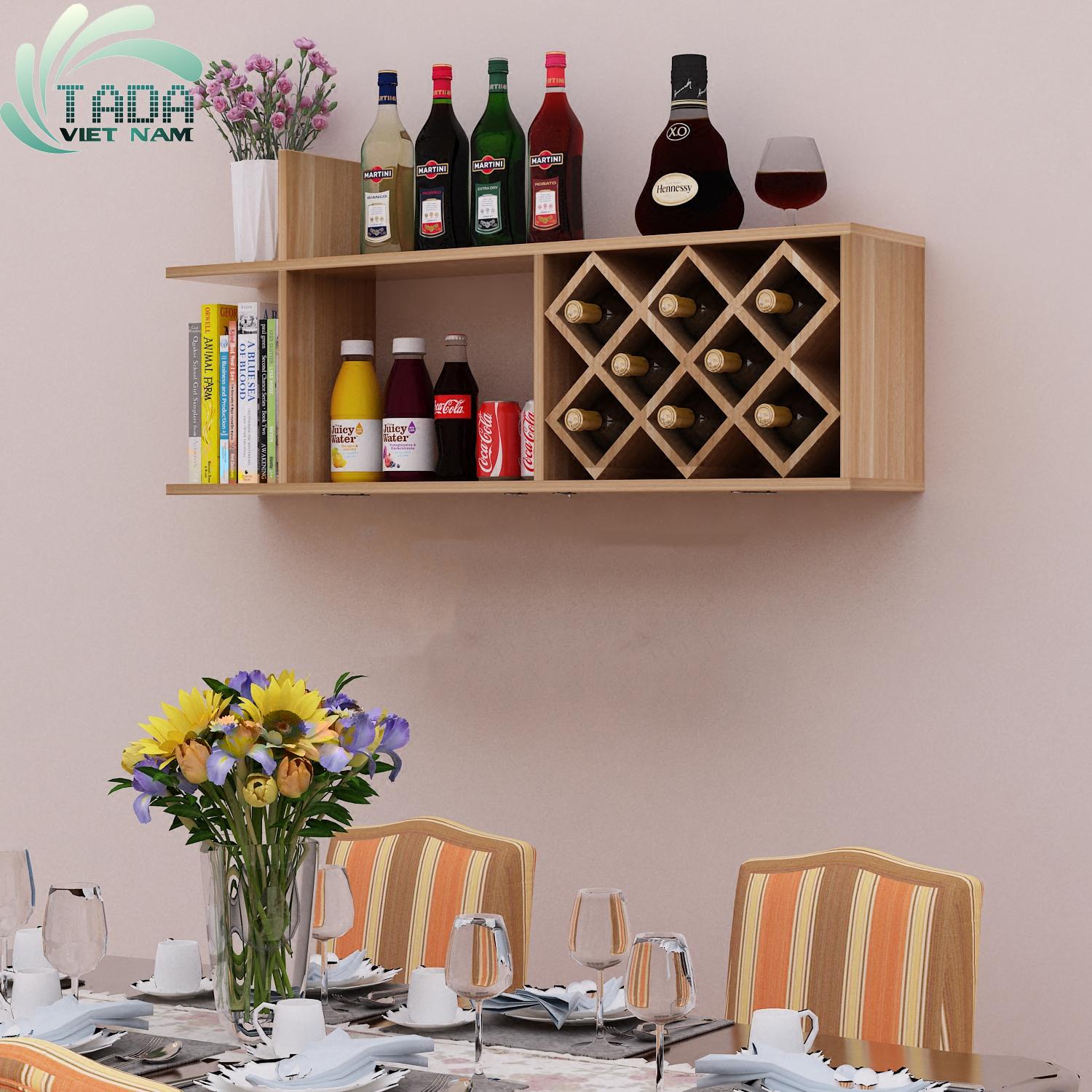 KỆ RƯỢU TREO TƯỜNG 1 TẦNG TADA  - TD1239