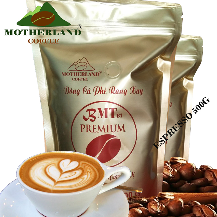 [HCM]Cà phê hạt pha máy Motherland gói 500g