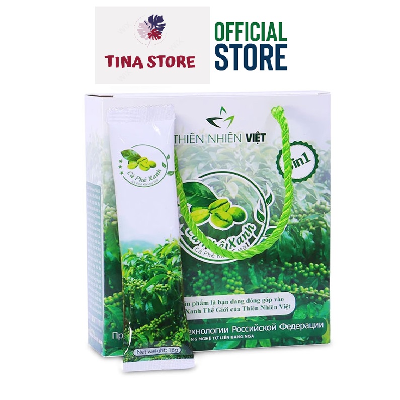 Cà Phê Xanh Giảm Cân Green Coffee Thiên Nhiên Việt - Mẫu mới