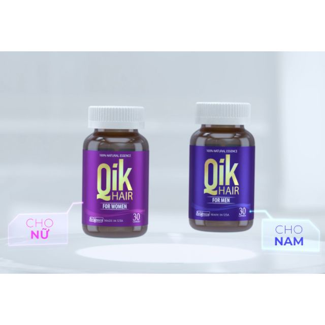 Viên uống mọc tóc qik hair lọ 30v- mua 2 tặng 1 lọ 15v