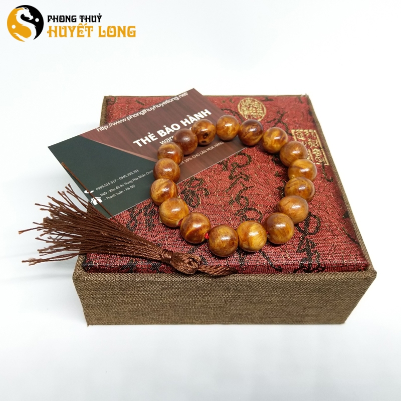 Vòng Tay Gỗ Nu Huyết Long - Vòng Tay Phong Thủy May Mắn - Vòng Gỗ Tự Nhiên
