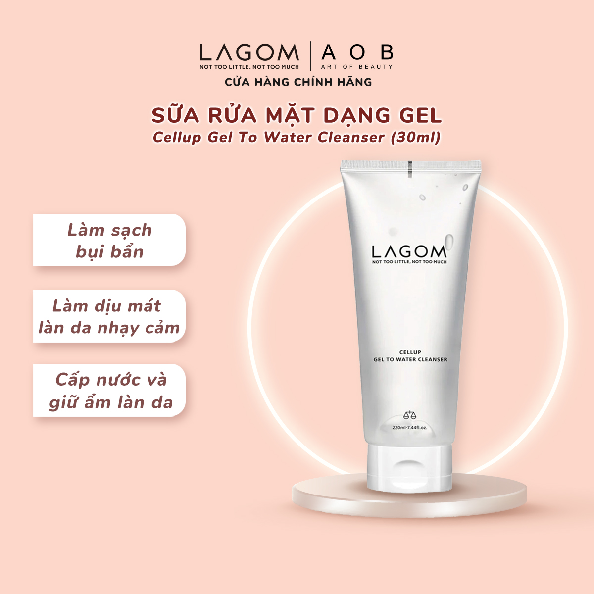 Sữa Rửa Mặt LAGOM Cellup Gel To Water Cleanser (30ml)