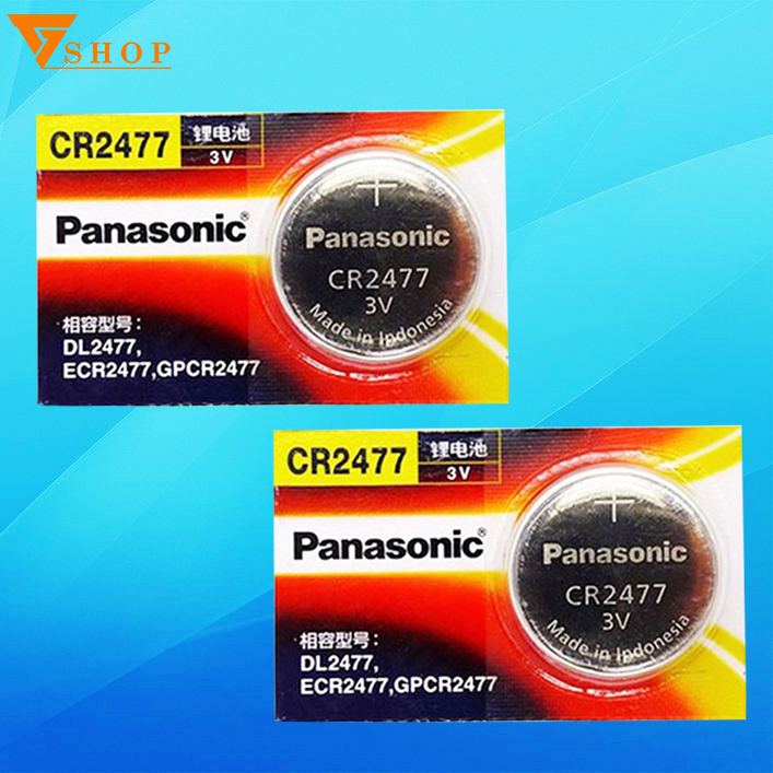 2 viên pin cr2477 panasonic 3v, pin khuy áo cr2477