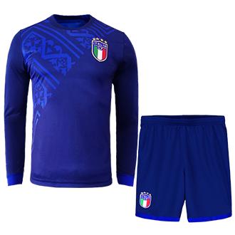 Áo bóng đá ĐT Italia - Vải thun lạnh cao cấp - Tay Dài màu Xanh - 102SPORT