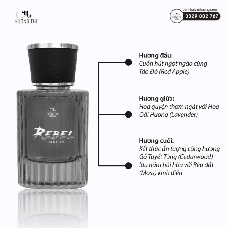 Nước hoa nam Rebel Parfum Hương Thị cao cấp – Phá cách của đàn ông hiện đại